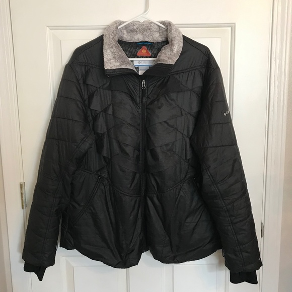 Columbia Kaleidaslope Omni-Heat Thermal Reflective Puffer Jacket Plus 2X Black - Picture 2 of 9